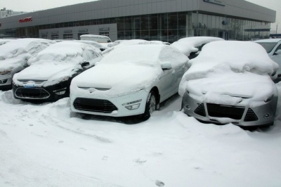 авто под снегом