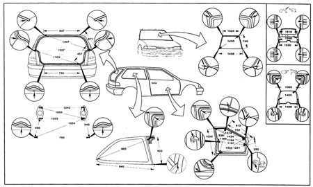  Honda Civic, 1999 г.вып, 2-дверный Хэтчбек. Проемы кузова Honda Civic