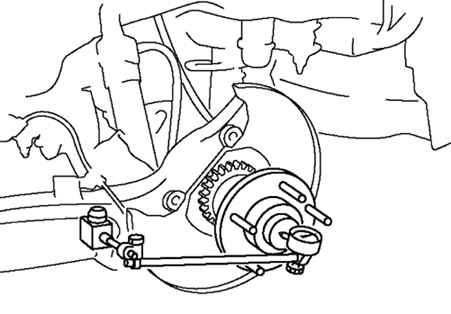 Проверка зазора в подшипнике ступицы заднего колеса