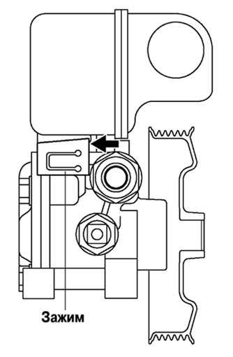 Снятие зажима насоса гидроусилителя