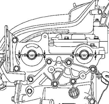 Смещение пазов распределительных валов в осевом напрвлении