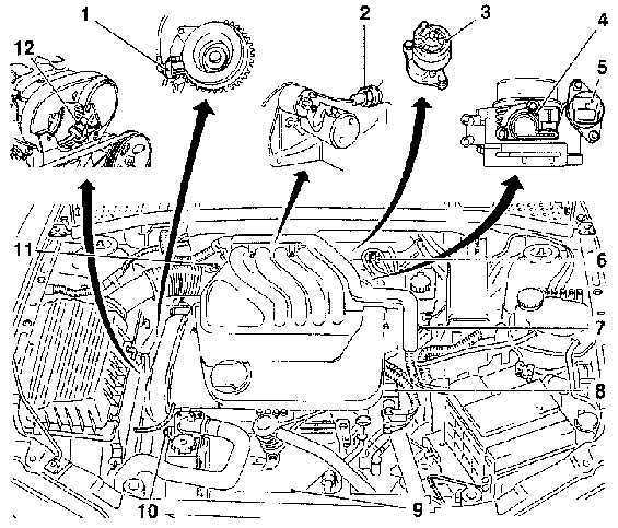  Многоточечная система впрыска топлива Multec-S двигателя DOCH 1,6 л Opel Vectra B