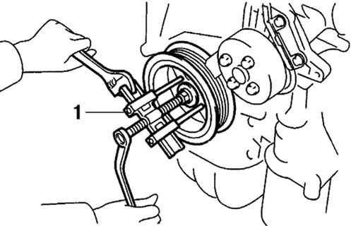Снятие шкива коленчатого вала