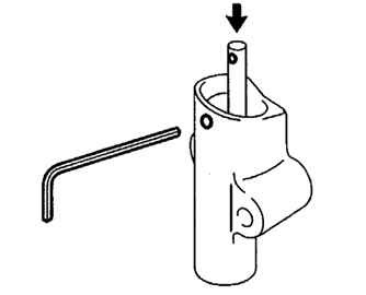 Шестигранный ключ, фиксирующий шток
