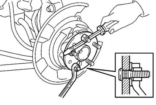 Снятие болта ступицы