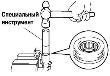 Установка радиального подшипника ведомого вала