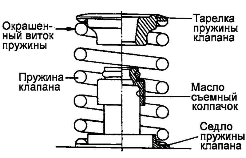 Маслосъемный колпачок схема