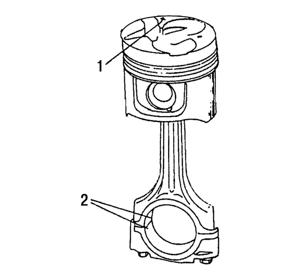 Поршень и шатун схема
