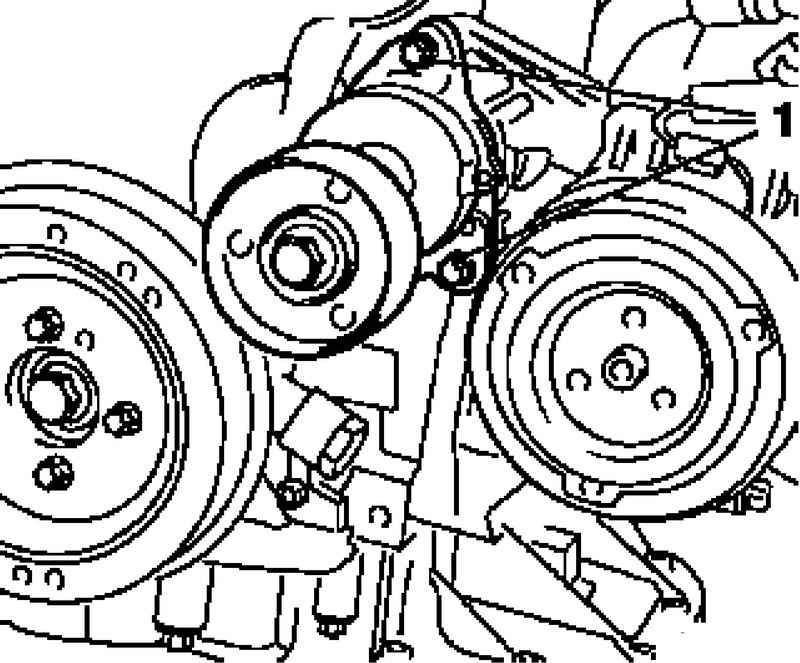 Опель зафира схема приводного ремня